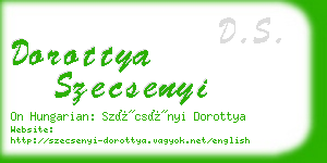 dorottya szecsenyi business card